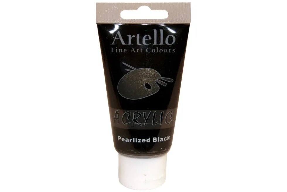 Akrylmaling Artello sort pearlized 75ml