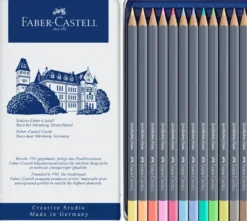 Akvarel farveblyant Faber-Castell 12 ass pastelfarver 3,3 mm
