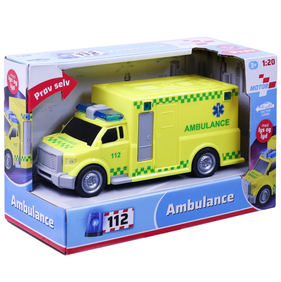 Ambulance med lys og lyd