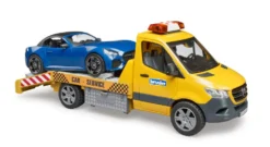 Autotransporter Bruder Mercedes-Benz Sprinter med roadster bil