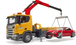 Autotransporter Bruder Scania Super 560R med roadster bil