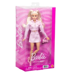Barbie Deluxe lyserød denimjakke blond