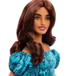 Barbie Fashionista teal animal print