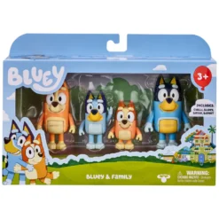 Bluey, 4 pk. Figurer, Bluey familien