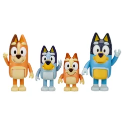 Bluey, 4 pk. Figurer, Bluey familien