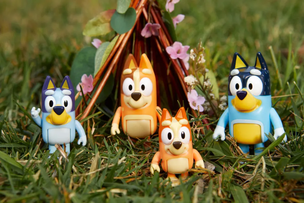 Bluey, 4 pk. Figurer, Bluey familien