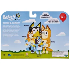 Bluey, 4 pk. Figurer, Bluey familien