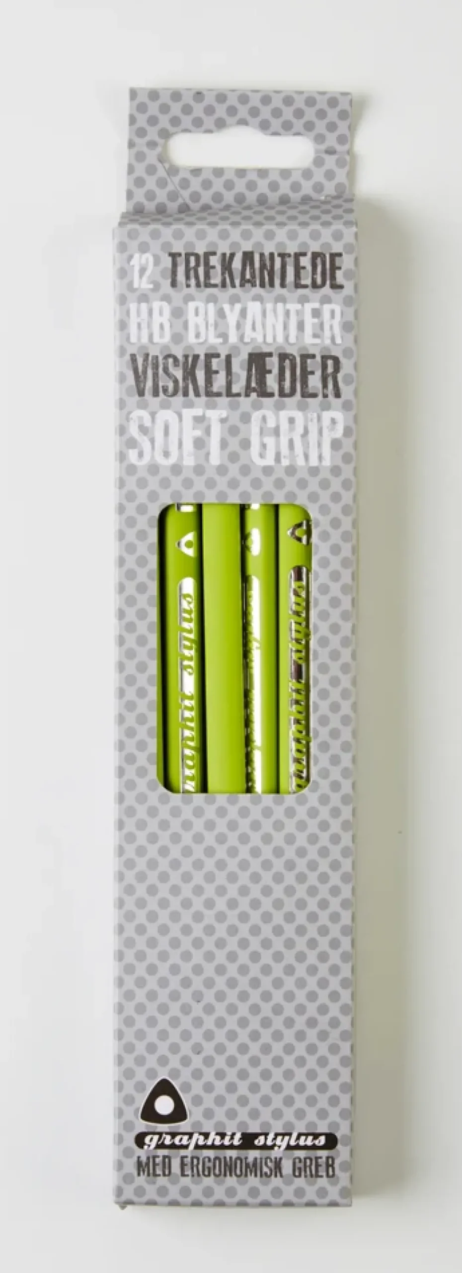 Blyant Graphit Stylus soft grip limegrøn 12 stk
