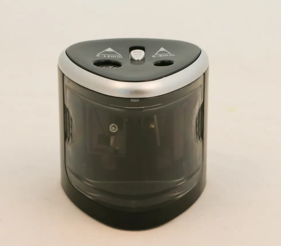 Blyantspidser elektrisk dobbelt sort