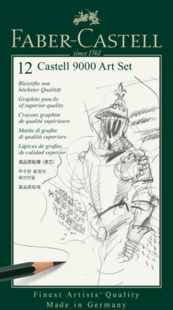 Blyant sæt Faber-Castell 9000 blyant 8b-2h 12 stk