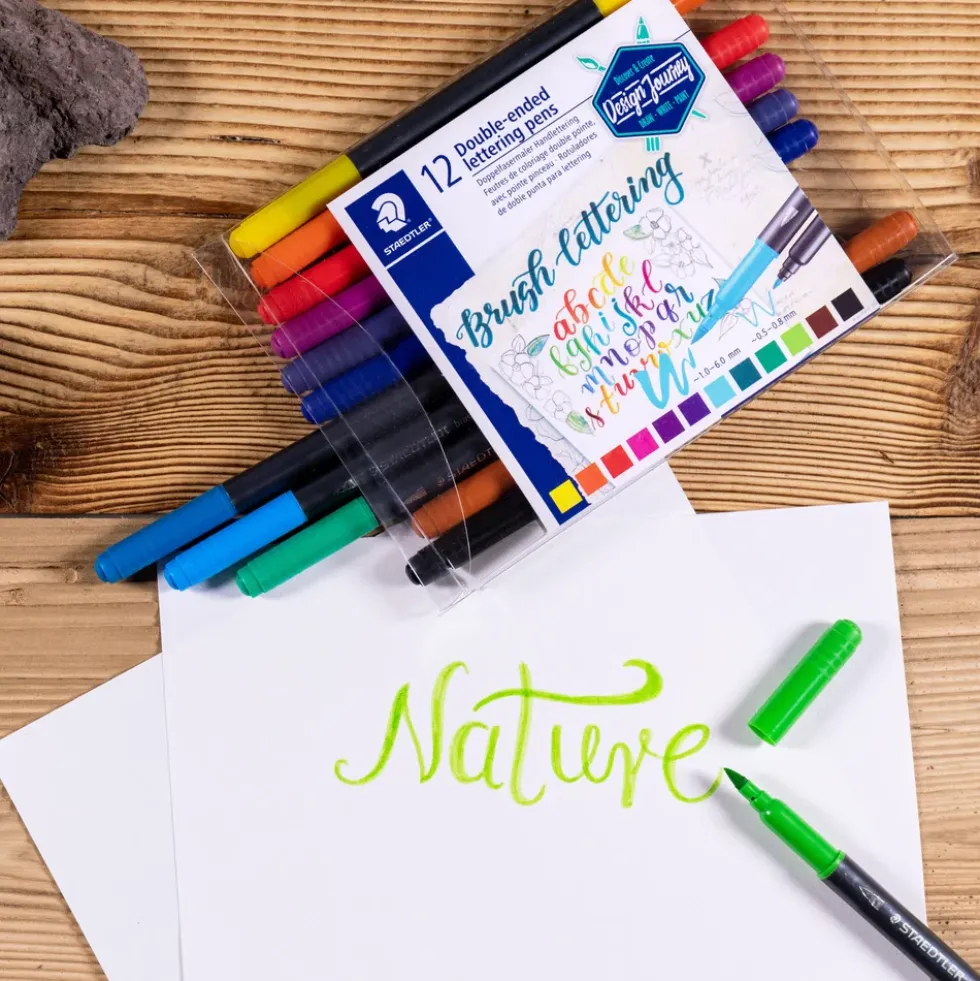 Brush letter duo Staedtler 12 ass. etui
