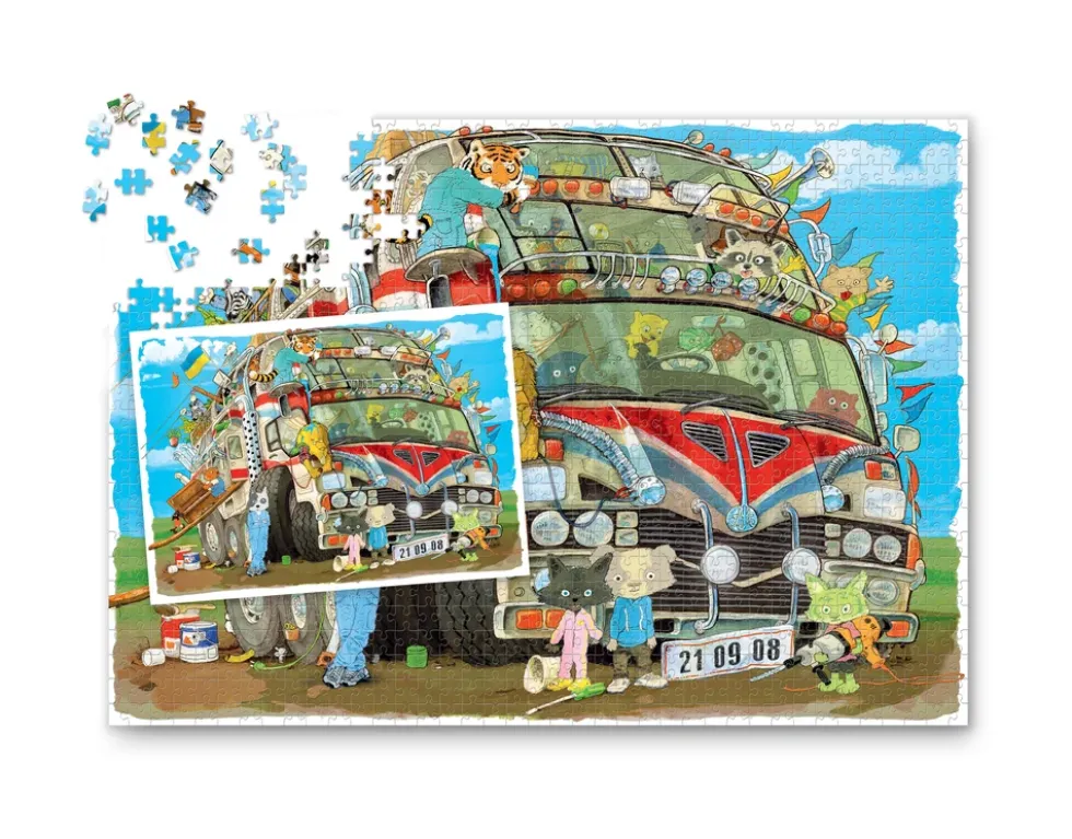 Den fantastiske bus - puslespil 1000 brikker