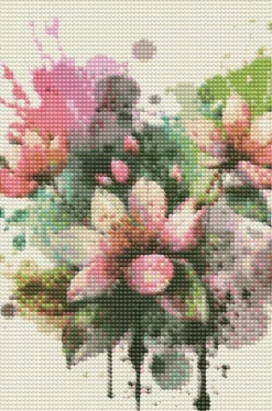 Diamond Art Blomster Abstrakt 20X30Cm