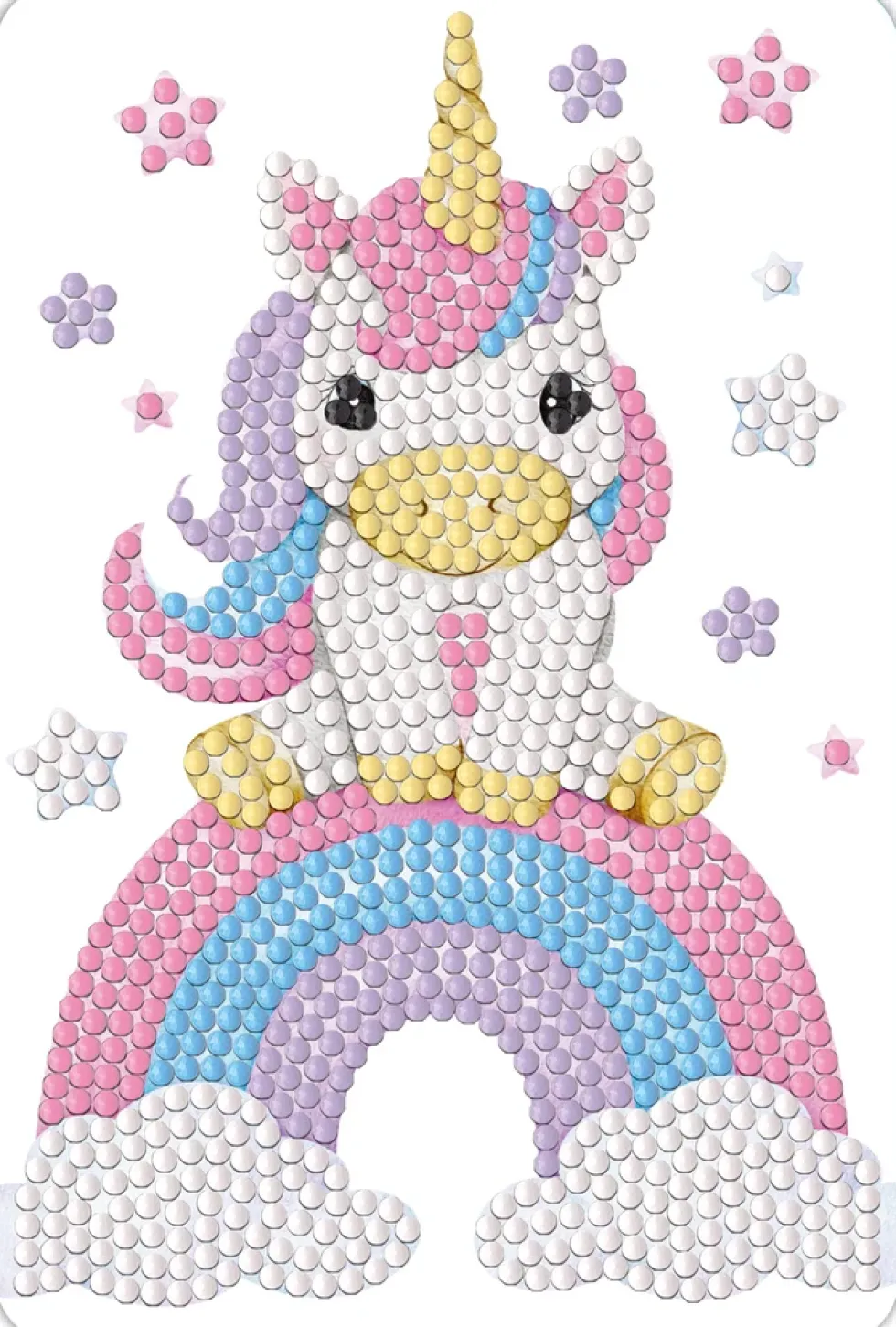 Diamond Art Enhjørning/Regnbue 10X15Cm