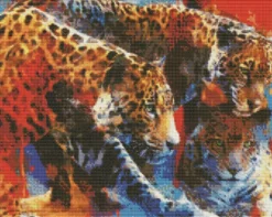 Diamond Art Leoparder 40X50Cm