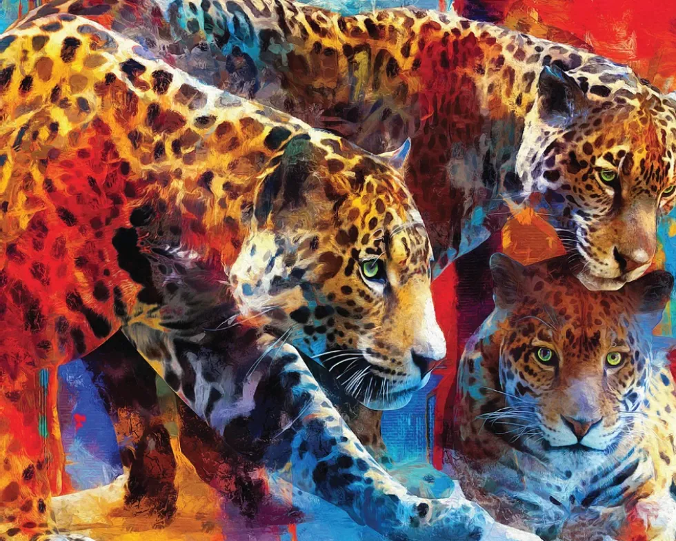 Diamond Art Leoparder 40X50Cm