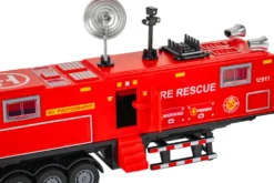 Die-cast brandbil med anhænger, lys og lyd