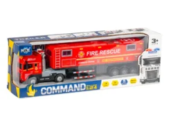 Die-cast brandbil med anhænger, lys og lyd