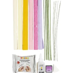 DIY Kit Crepepapir blomster