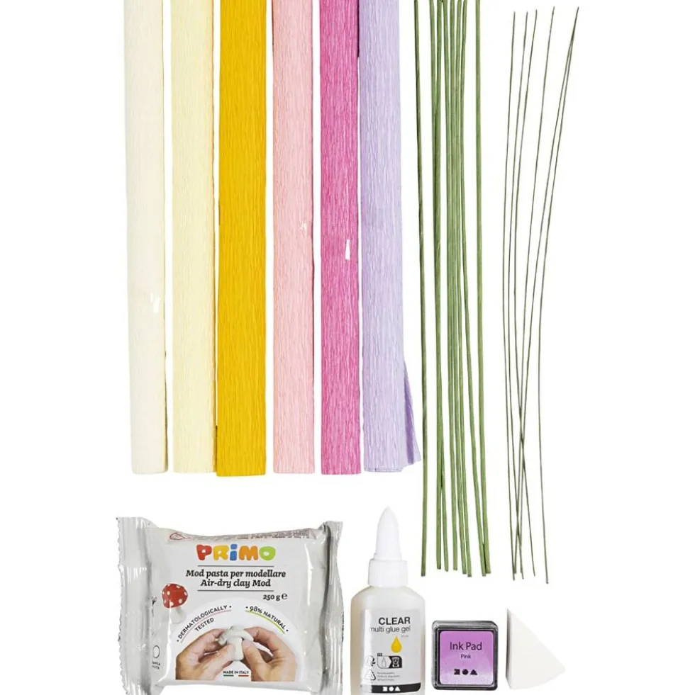 DIY Kit Crepepapir blomster