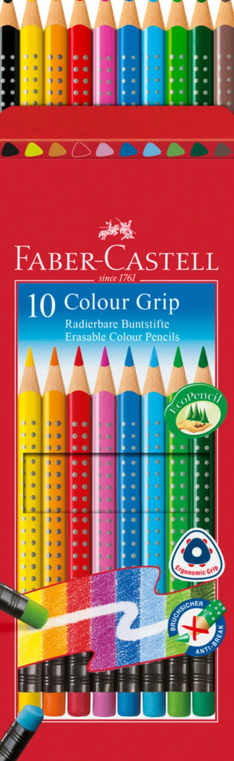 Farveblyant erasable Faber-Castell 10 stk