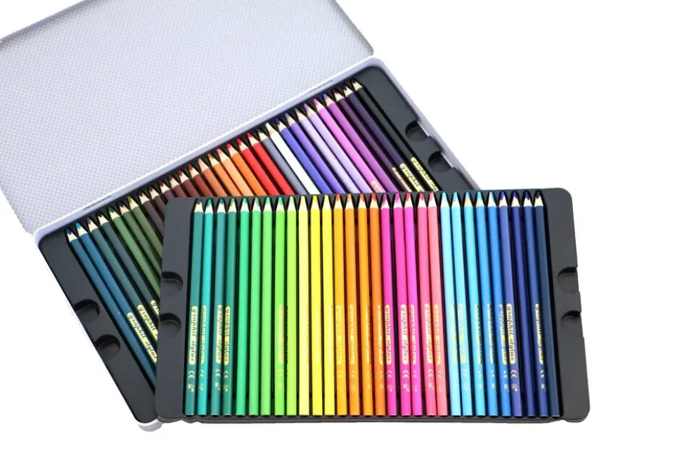 Farveblyanter graphit stylus m/60 stk metalæske