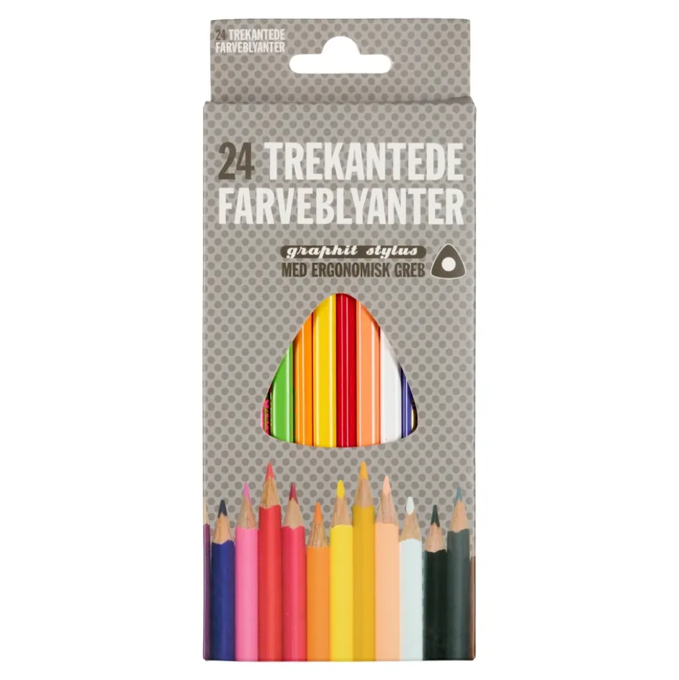 Farveblyanter graphit stylus 24 stk
