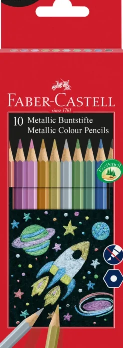 Farveblyant Faber-Castell metallic 10 ass