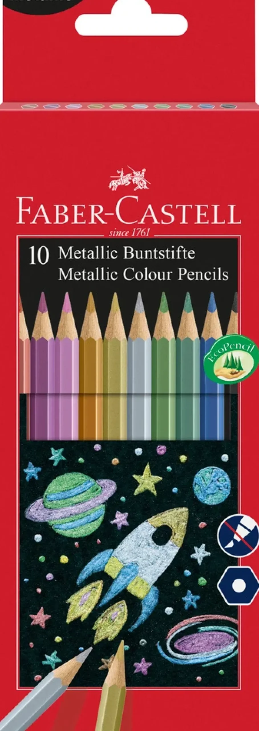 Farveblyant Faber-Castell metallic 10 ass
