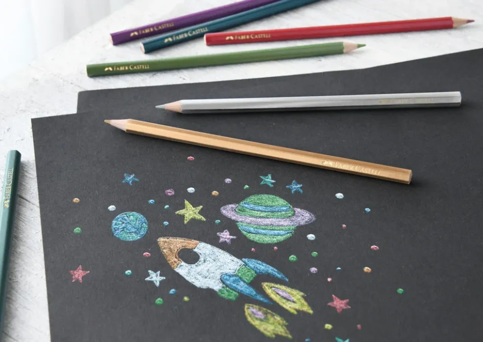Farveblyant Faber-Castell metallic 10 ass