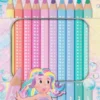 Farveblyant Faber Castell Sparkle Jumbo Pastel Havfrue 10 Ass