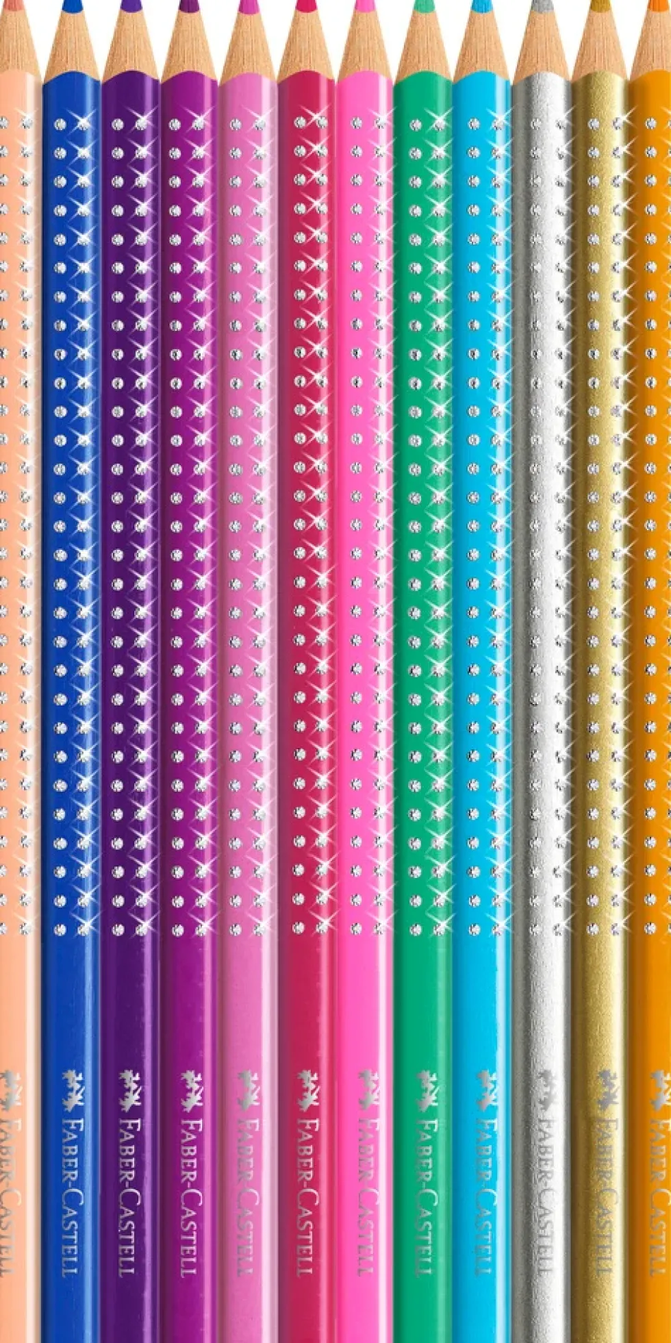 Farveblyant Faber-Castell sparkle 12 farver tinæske