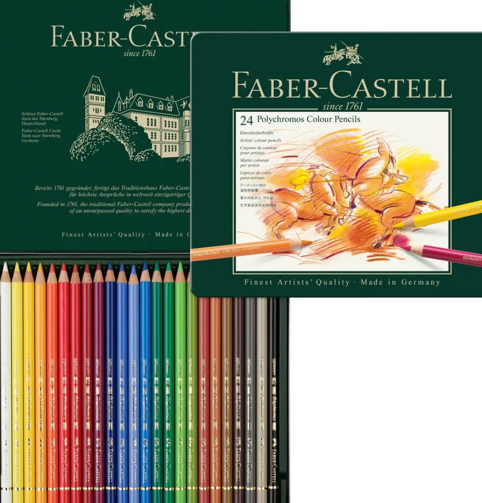 Farveblyant polychromos Faber-Castell 24 farver