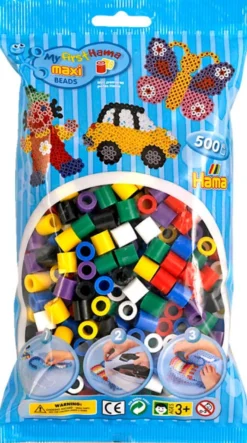 Hama maxi perler 500 stk mix 00