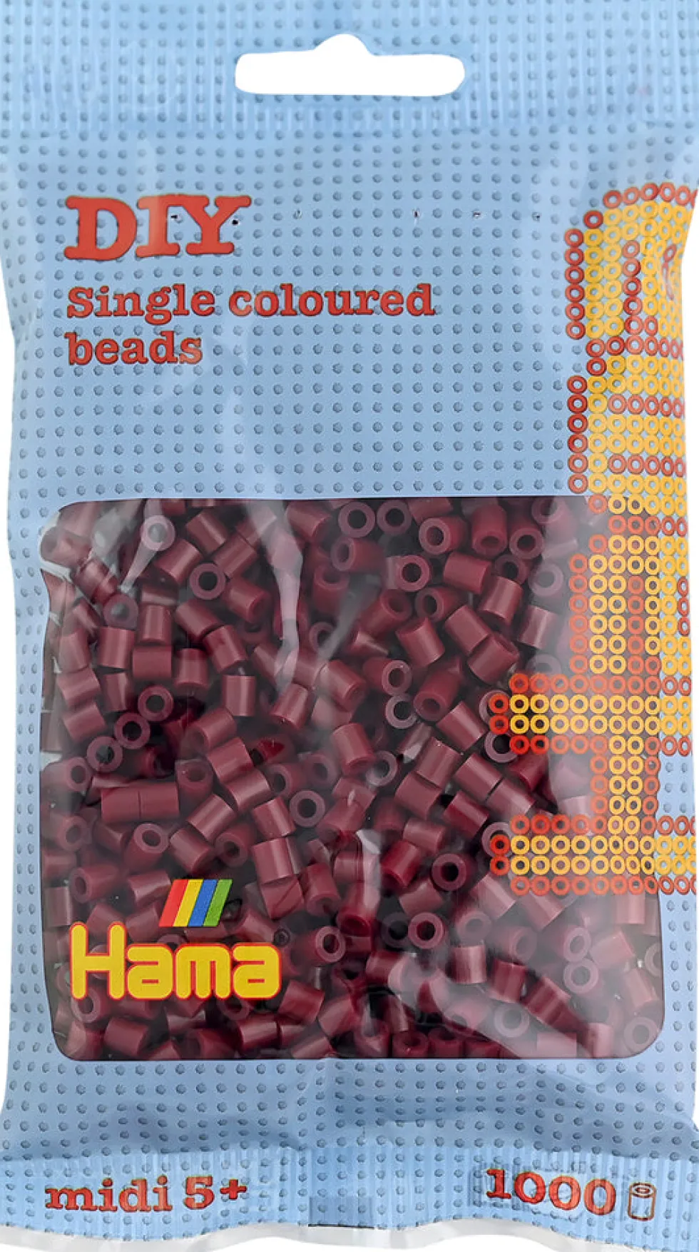 Hama midi perler 1000 stk bordeaux 30