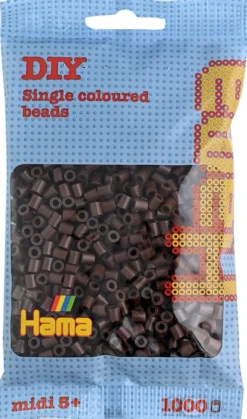 Hama midi perler 1000 stk brun 12