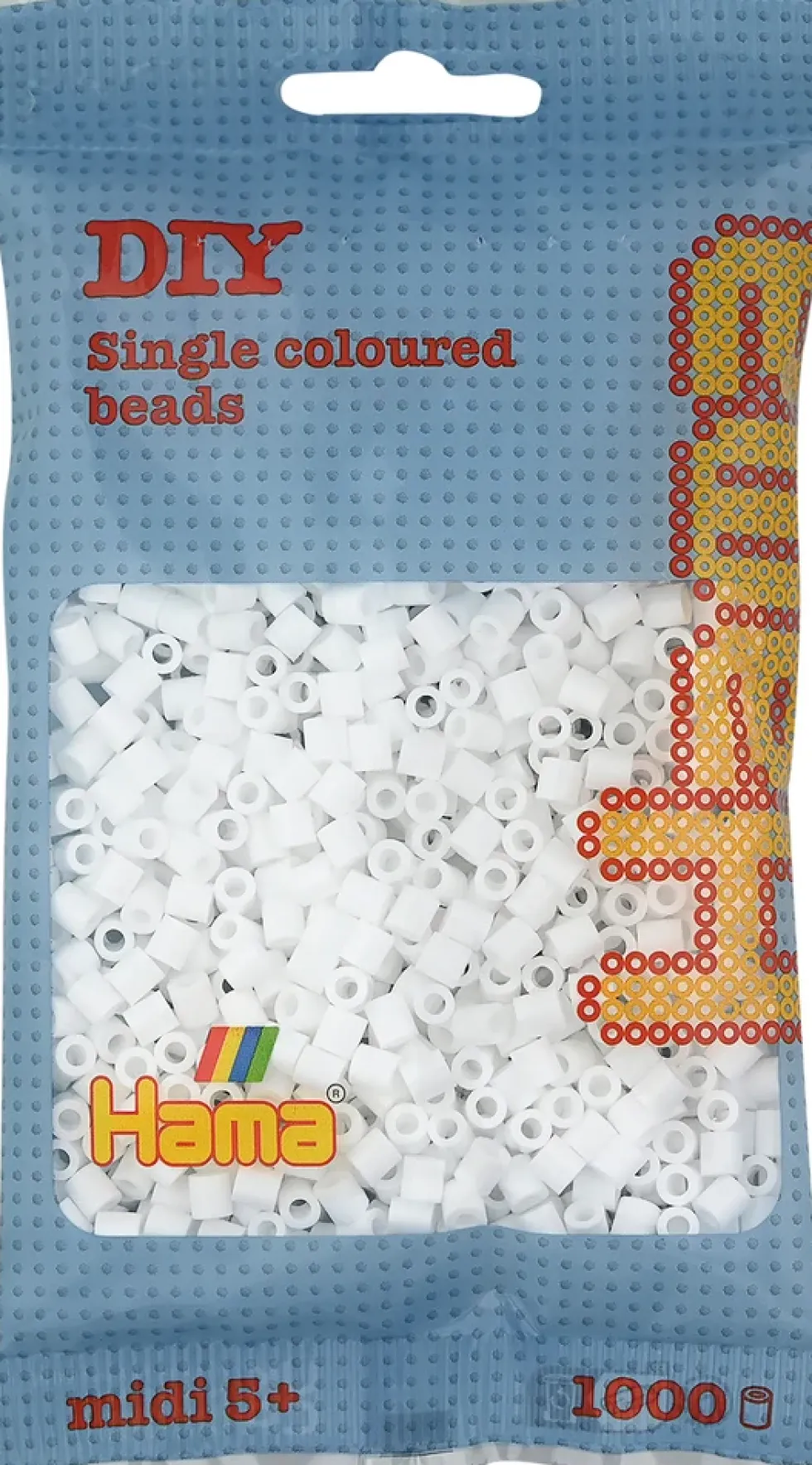 Hama midi perler 1000 stk hvid 1