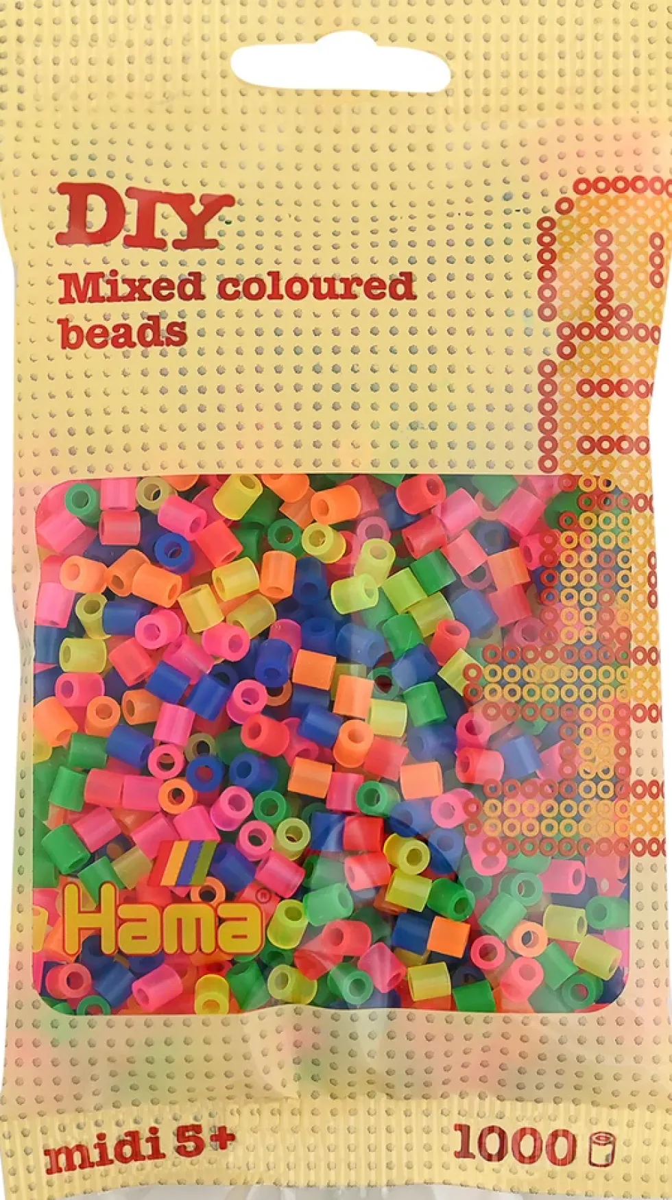 Hama midi perler 1000 stk neon mix 51