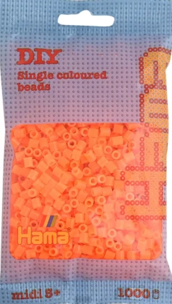Hama midi perler 1000 stk neon orange 38