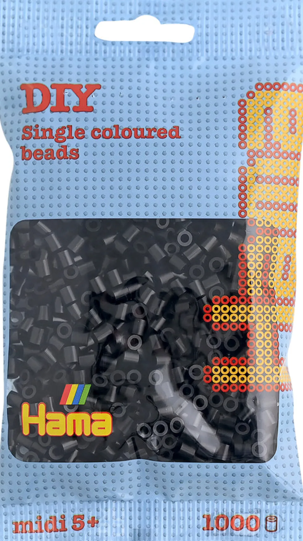 Hama midi perler 1000 stk sort 18