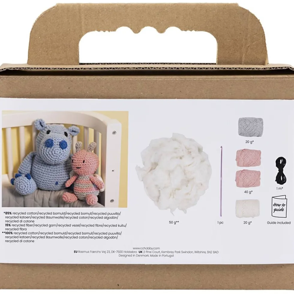 hækle japanske DIY Kit Amigurumi Honningbi i pastelfarver