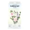 Hækle kit pastel blomster 6 stk i hvid, pink, lilla, grøn