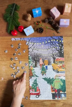 Julekalender Christmas Tree & Snowflakes 1000 brikker