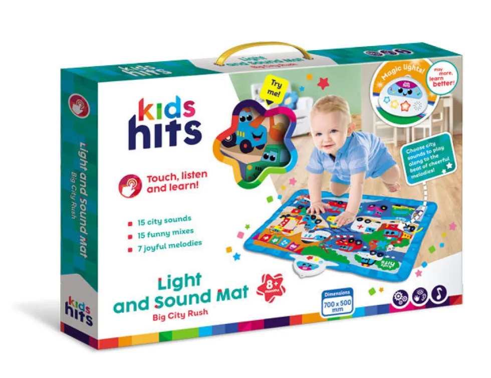 Kids Hits legemåtte med lys og lyd