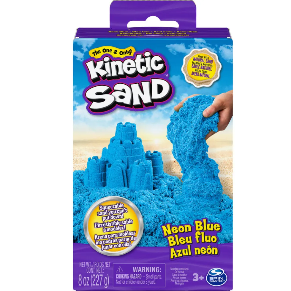 Kinetic Sand Neonboks med Primærfarver