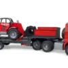 Kranbil Bruder MAN TGA med teleskoplæsser Manitou MT633