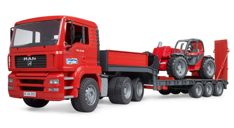 Kranbil Bruder MAN TGA med teleskoplæsser Manitou MT633