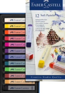 Kridt pastel soft Faber-Castell 12 ass.