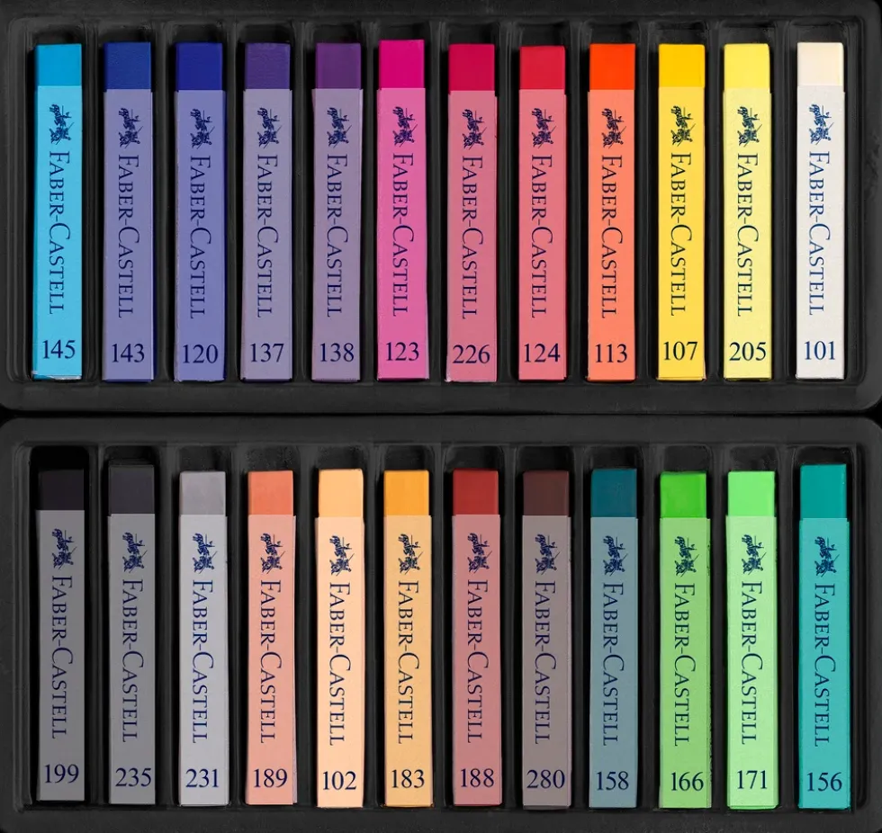 Kridt pastel soft Faber-Castell 24 ass.