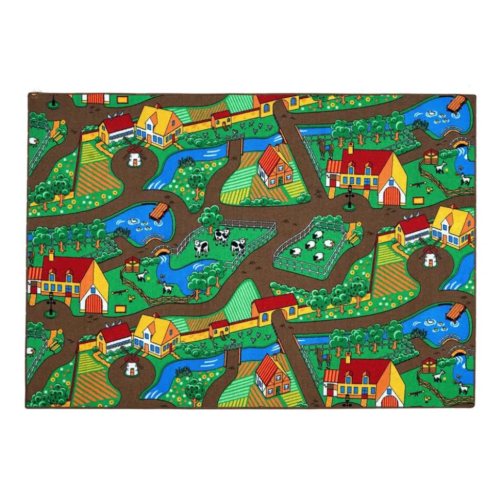 Legetæppe - Bondegård - 140 x 200 cm